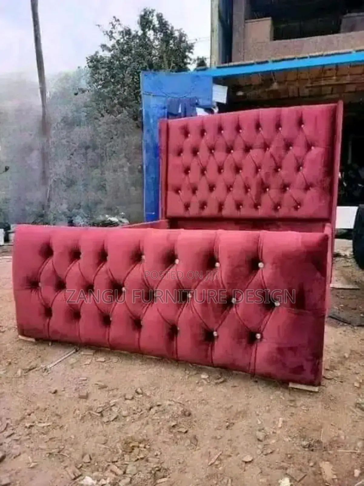 Red Colored Bed