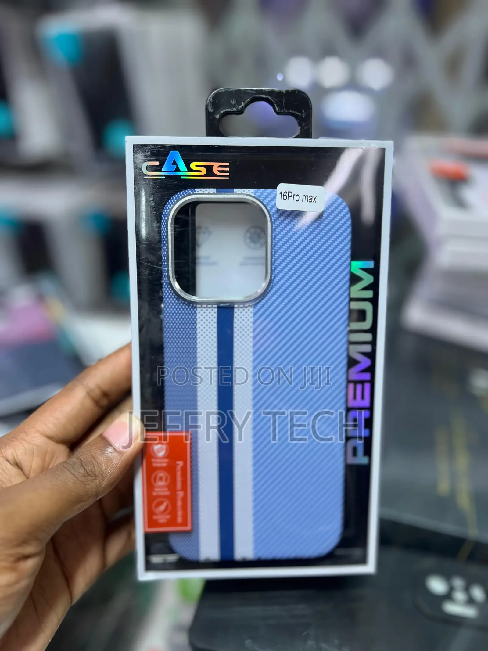 iPhone 16 Pro Max Carbon Drop Military Cover – Sky Blue