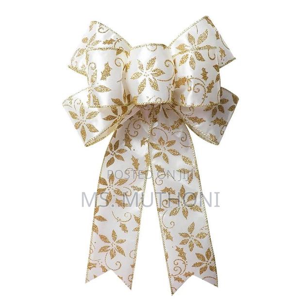 A Pair (2) Christmas Bowtie Decor Bow Tie - thumbnail 4