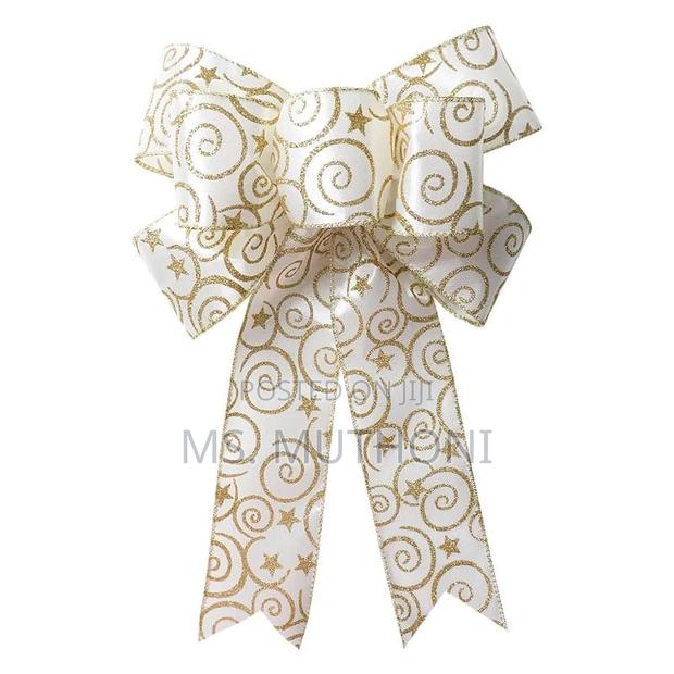 A Pair (2) Christmas Bowtie Decor Bow Tie - thumbnail 3