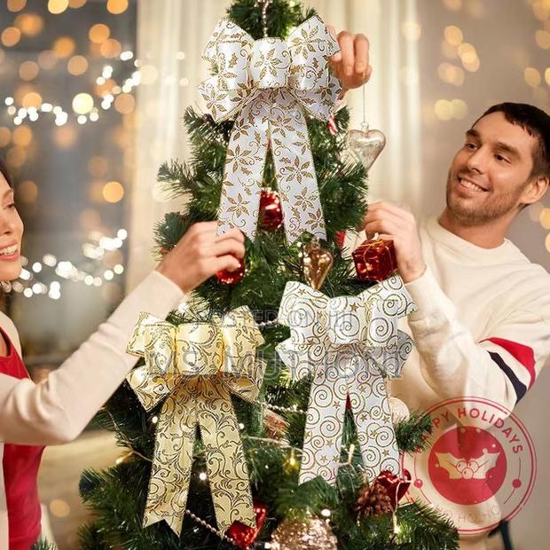 A Pair (2) Christmas Bowtie Decor Bow Tie - main view