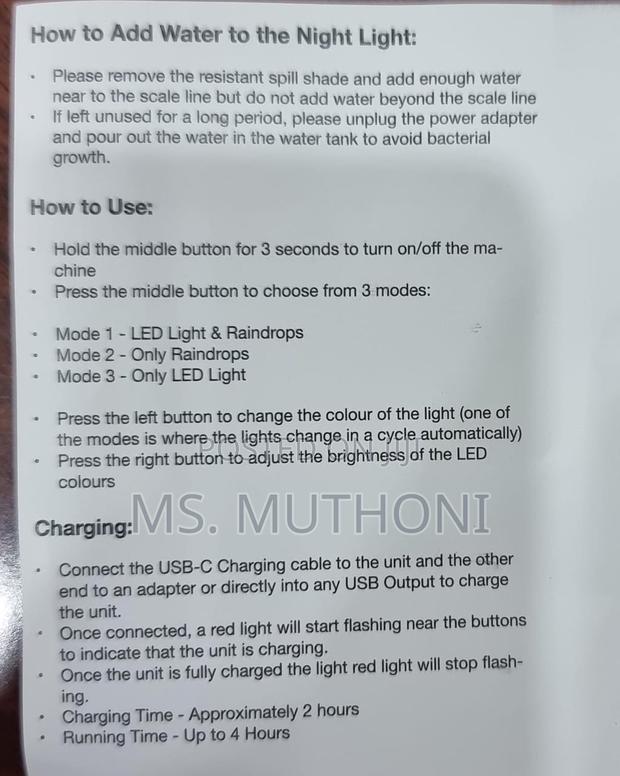 Sound of Rain" Rechargeable CLOUD RAIN HUMIDIFIER - thumbnail 3