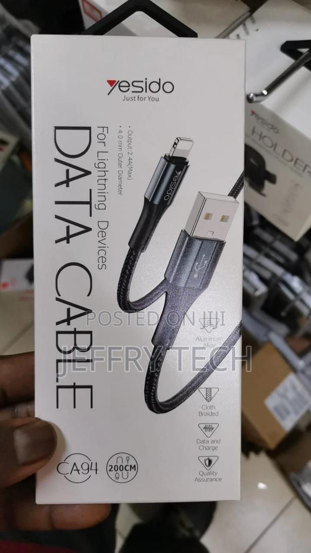 Yesido USB to 8 Pin Charging Cable, Length: 2m