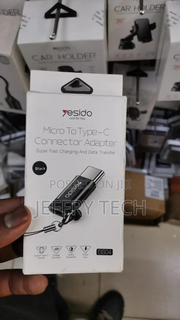 Yesido GS04 Micro to USB-C Connector Adapter – Black - main view