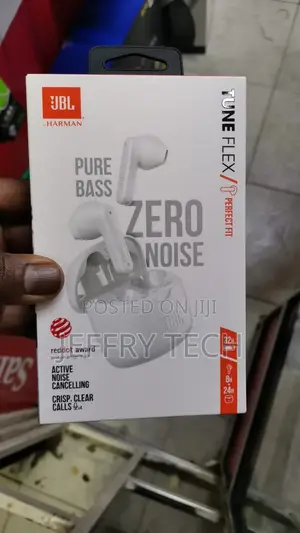 JBL Tune Flex True Wireless Noise-Cancelling Earbuds (White)