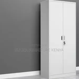 Cabinets: Modern 2-Door Metal Storage Unit