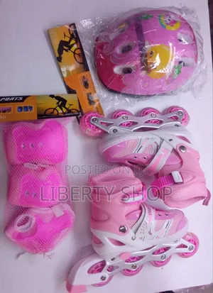 Pink Kids Skating Shoes Full Set