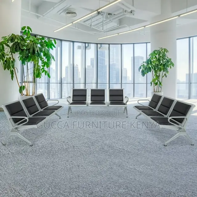 Office Bench: Full Padded 3-Link Waiting Bench
