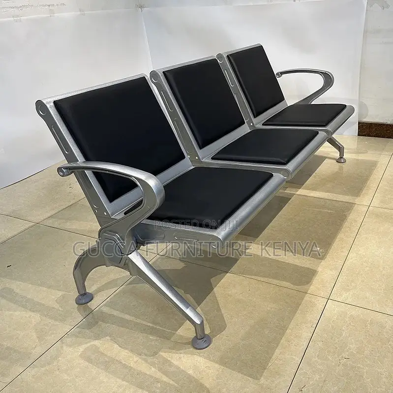Office Bench: Full Padded 3-Link Waiting Bench