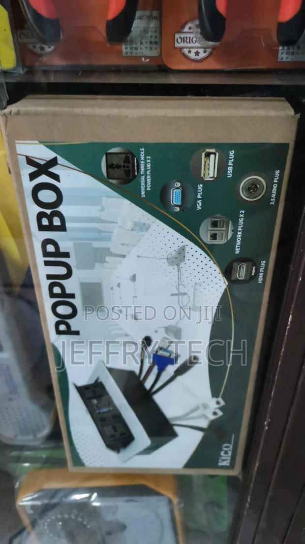 Table Pop Up Box – 10 Module Conference Table Connectivity A