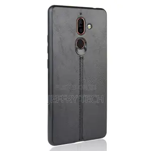 Nokia 7 Plus Case TPU Leather Phone Case Cover - Black