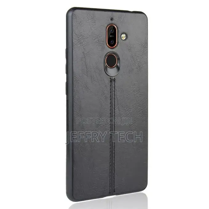 Nokia 7 Plus Case TPU Leather Phone Case Cover - Black