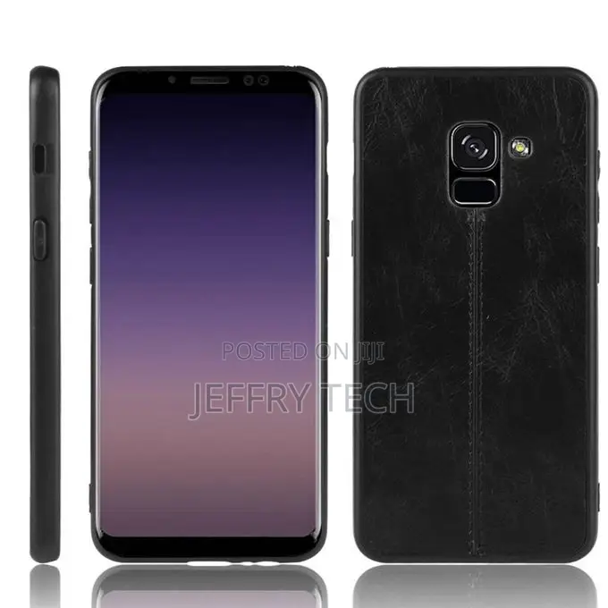 Samsung Galaxy A8 2018 Case TPU Leather Phone Case Cover - B