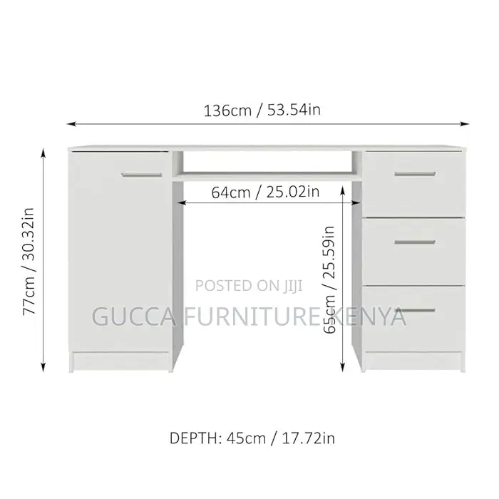 Clerical Desking: 1400mm Movable Computer Office Desk