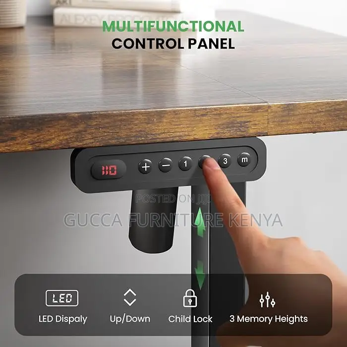 Office Desk: 1.2 Meters Adjustable Sit/Stand Electric Desk