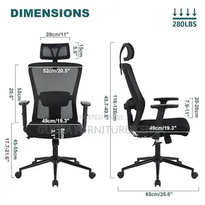 Office Chair: Supreme Ergonomic High-Back Office Seat