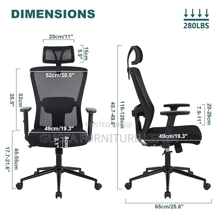 Office Chair: Supreme Ergonomic High-Back Office Seat