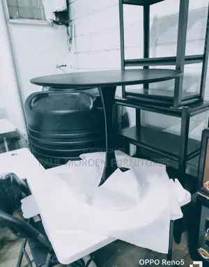 Iron Base Wooden Table