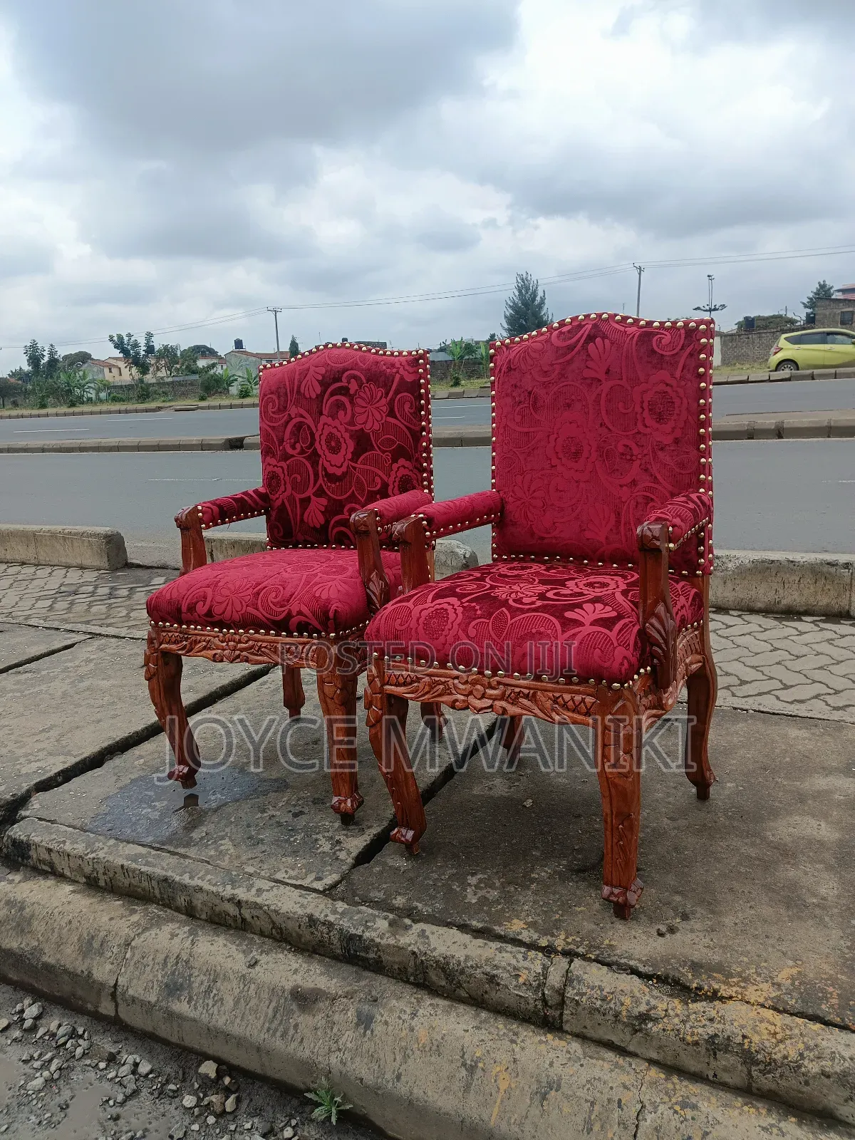 Antique Single Seats, Maroon Red 