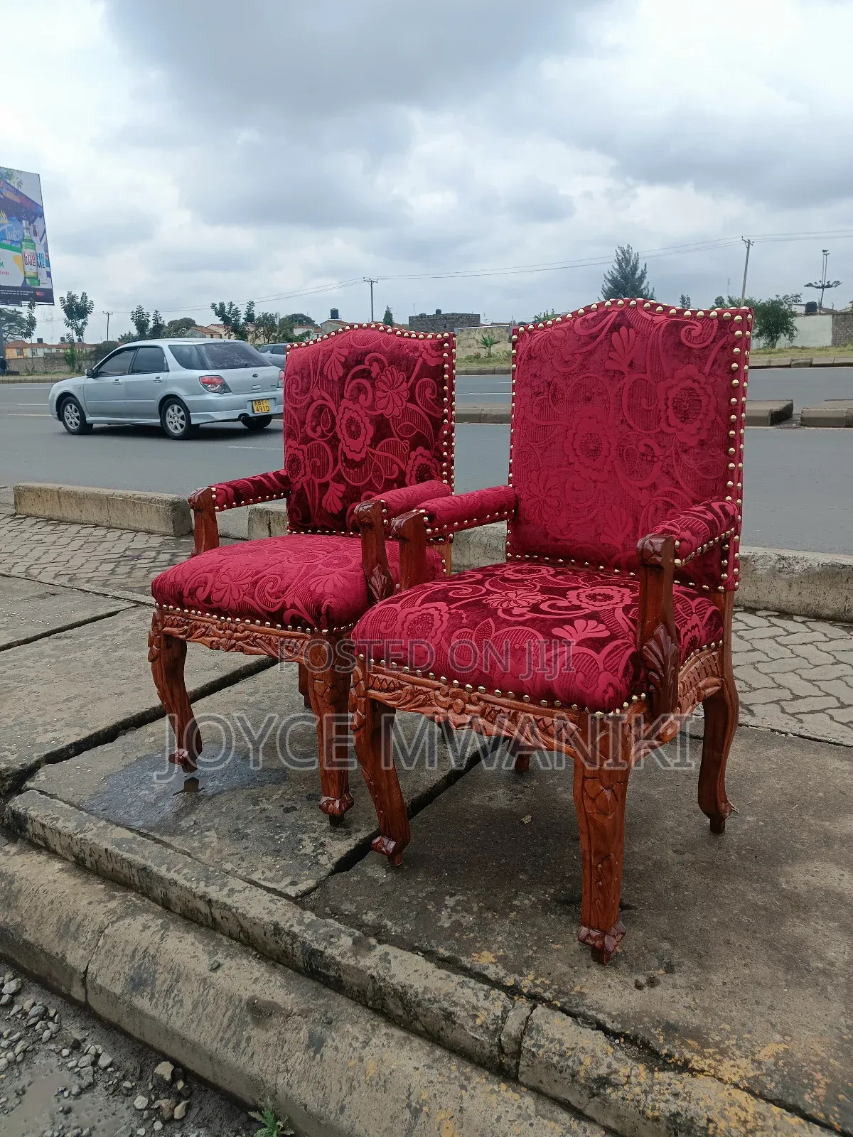 Antique Single Seats, Maroon Red 