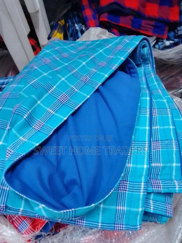 Masaai Shuka With Light Blue Fleece - main view