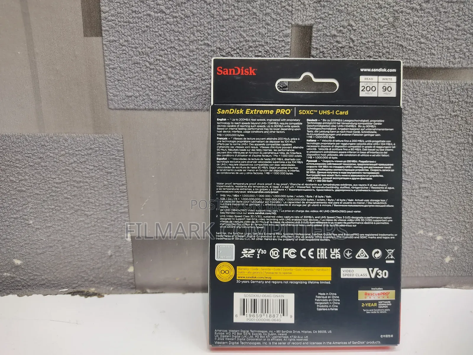 Sandisk 64gb 200mbps Extreme Pro Uhs-I SDXC Memory Card
