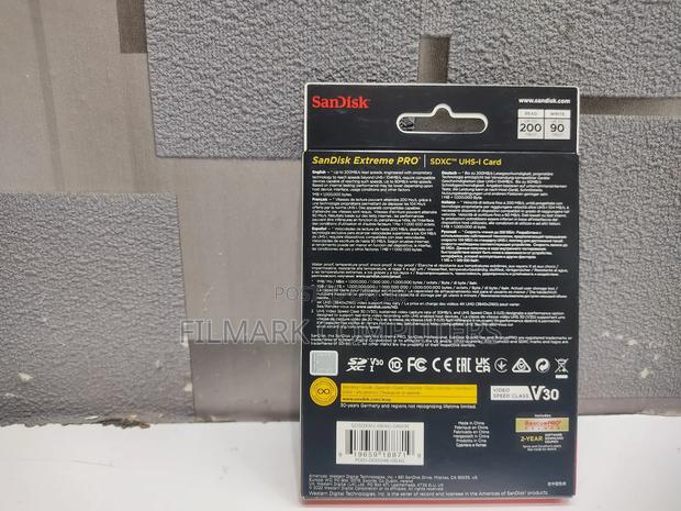 Sandisk 64gb 200mbps Extreme PRO Uhs-i SDXC Memory Card - thumbnail 2