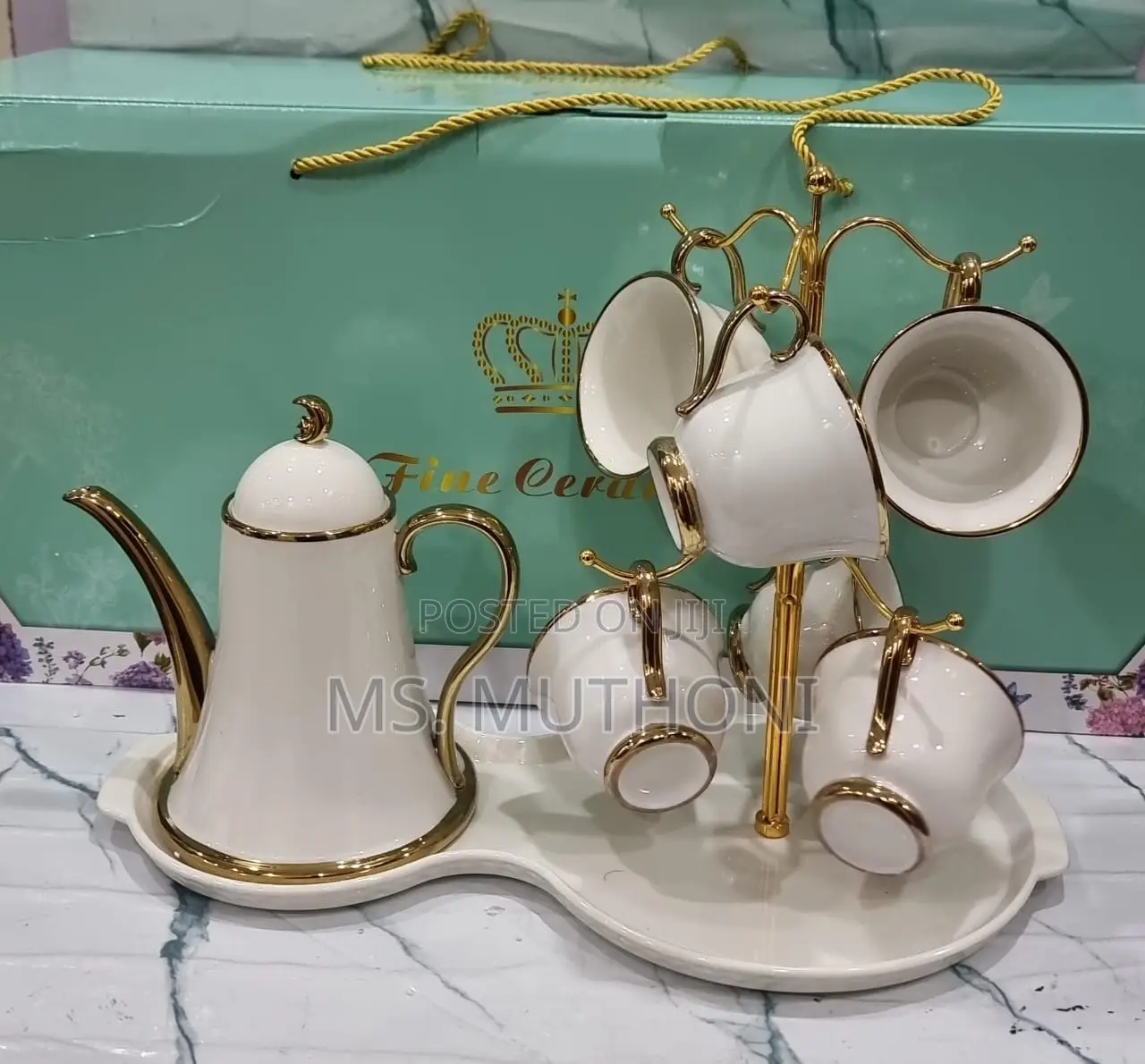 Fine Ceramic 9pc Tea Set