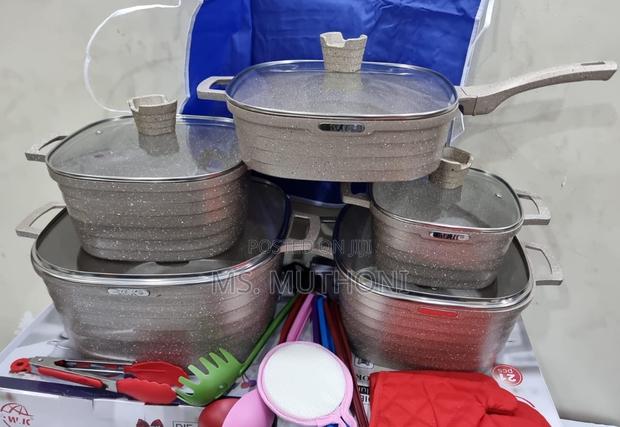 21pc Die Casting Aluminium Square Cookware Set - main view