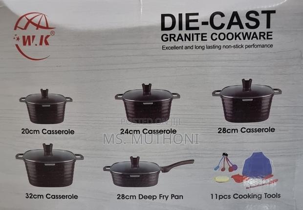 21pc Die Casting Aluminium Square Cookware Set - thumbnail 10