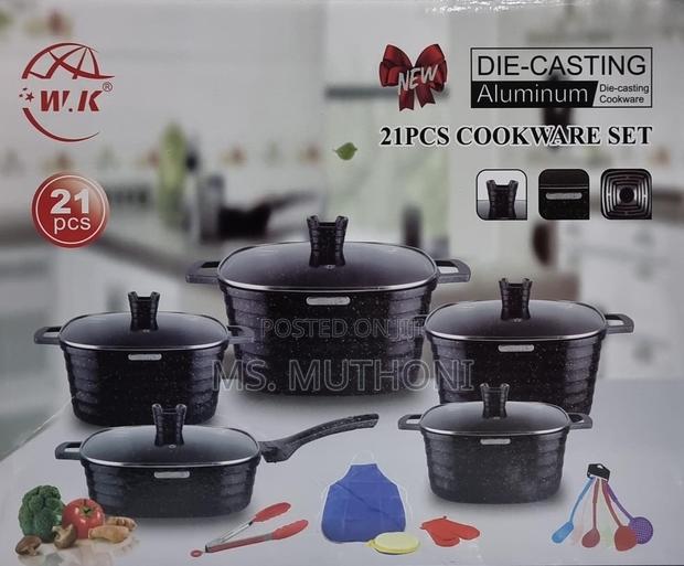 21pc Die Casting Aluminium Square Cookware Set - thumbnail 13