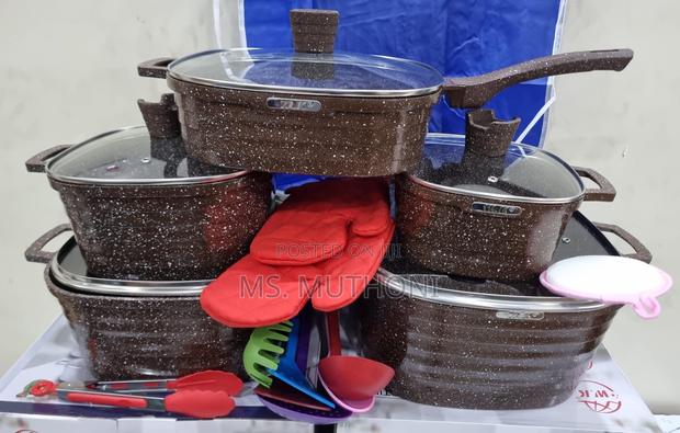 21pc Die Casting Aluminium Square Cookware Set - thumbnail 6