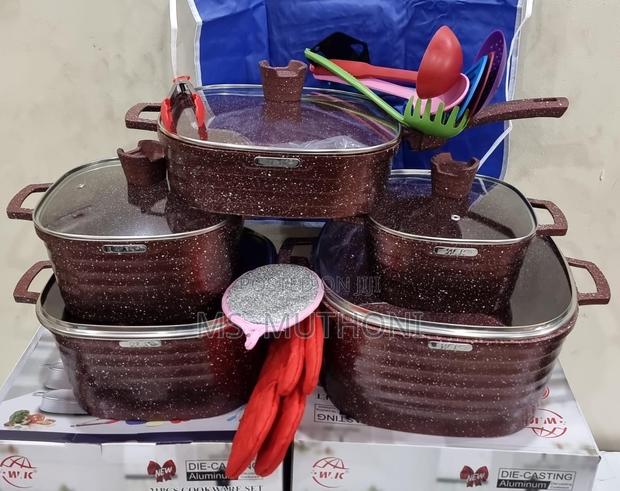 21pc Die Casting Aluminium Square Cookware Set - thumbnail 3