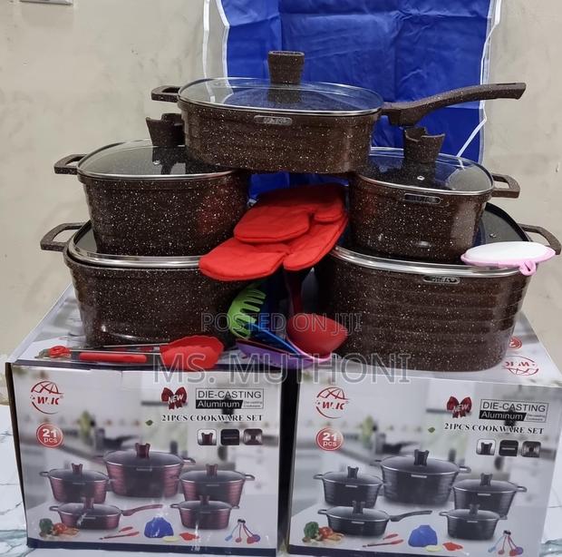 21pc Die Casting Aluminium Square Cookware Set - thumbnail 8