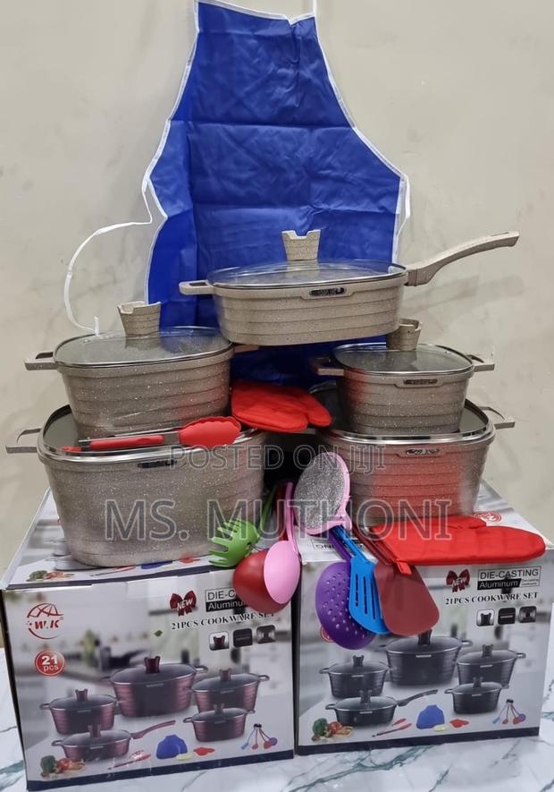 21pc Die Casting Aluminium Square Cookware Set - thumbnail 9