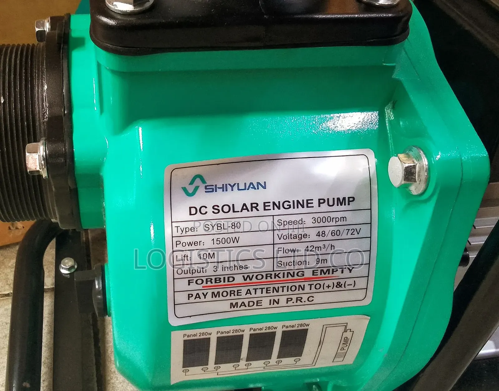 DC Water Pump 1500W Shuyuan Model 3 Inch