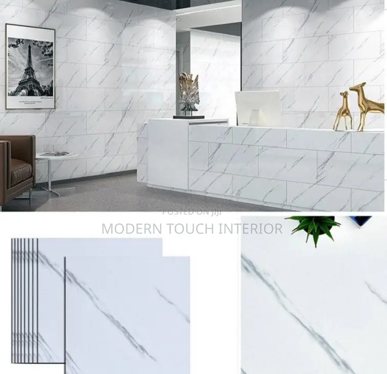White Adhesive Marble Panel