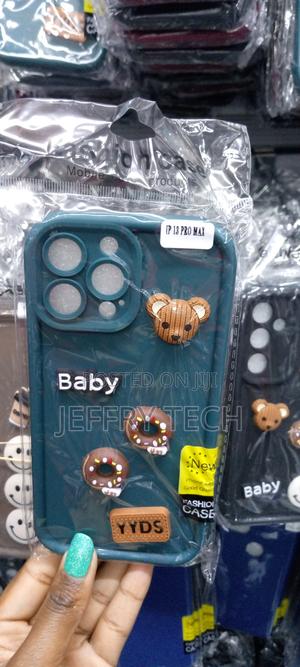 Cute 3D Bear Coffee Cartoon Silicone Case for iPhone 13 Pro - thumbnail 2