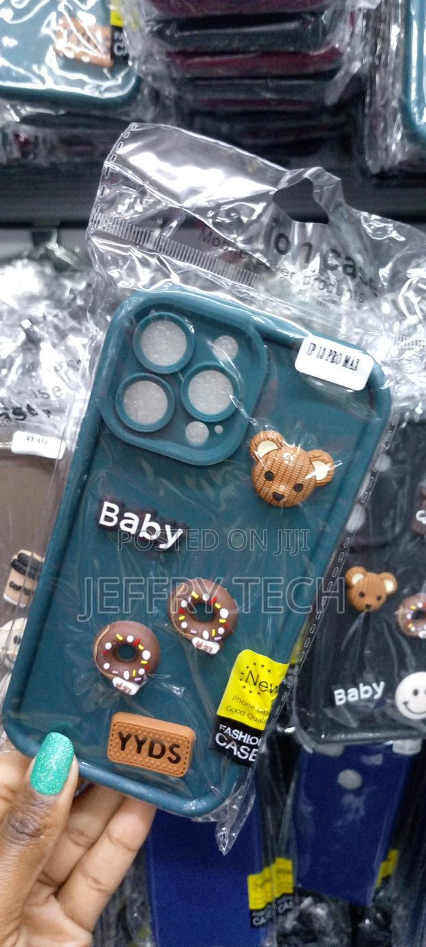 Cute 3D Bear Coffee Cartoon Silicone Case for iPhone 13 Pro - thumbnail 3