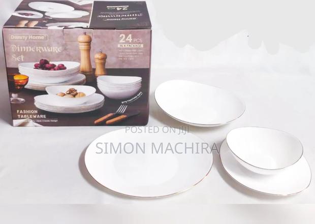 White Gold Line Dinner Set - main view