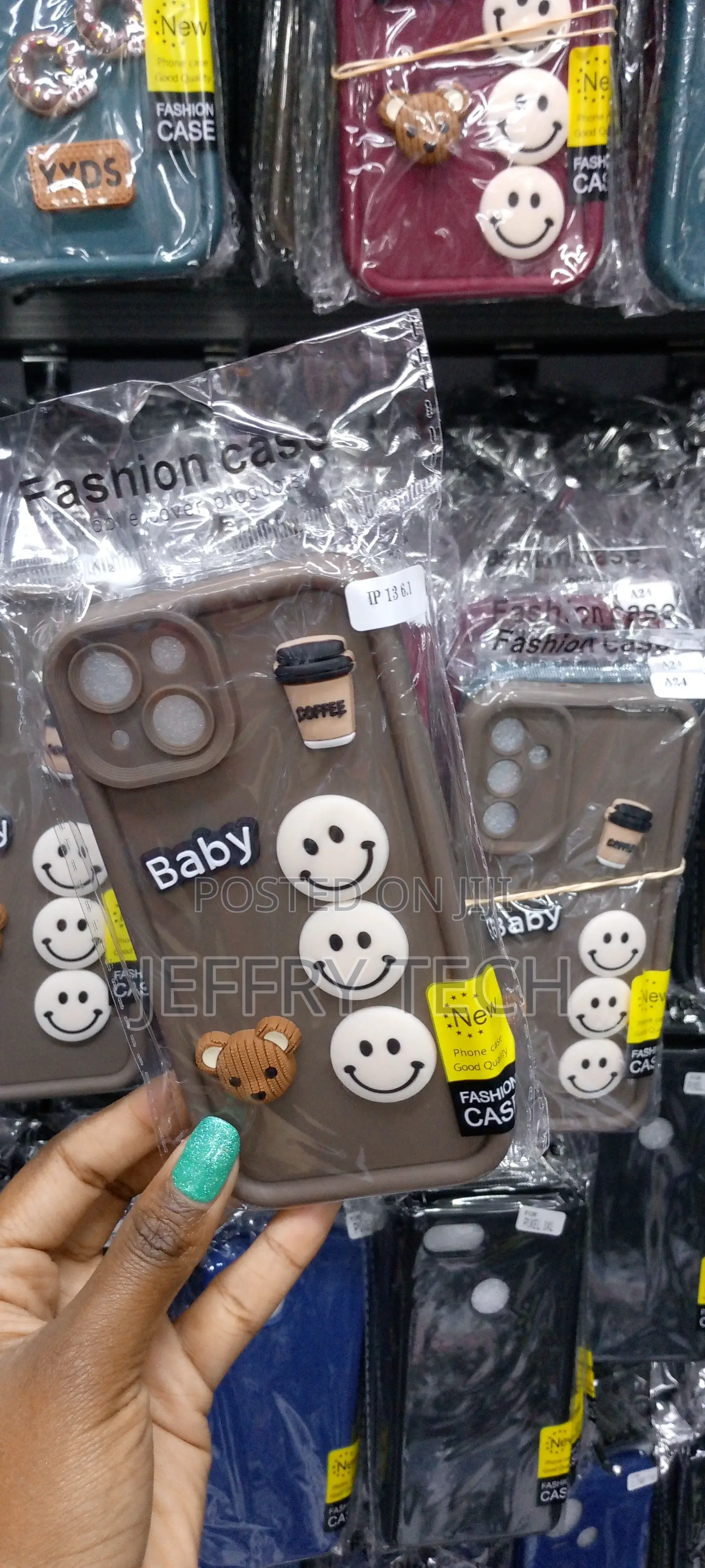 3D Cartoon Coffee Silicone Cover for iPhone 13 6.1