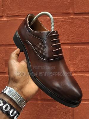 Dark Brown Leather Official Shoes 38-45 - main view