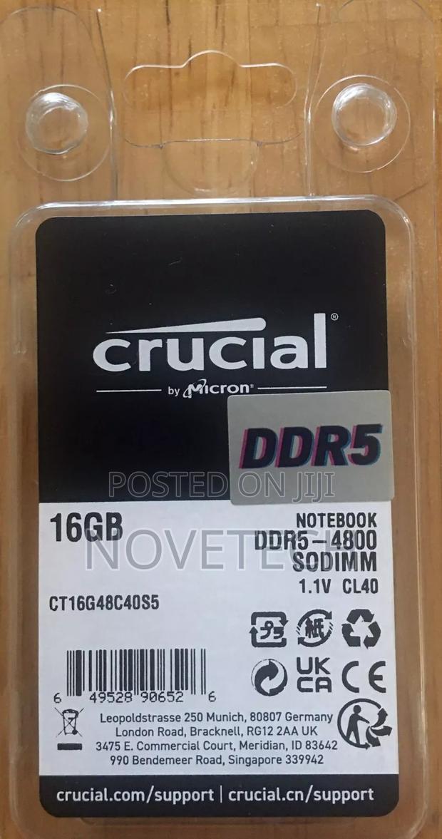 Crucial Pc5 16gb RAM Ddr5 Laptop Memory - main view