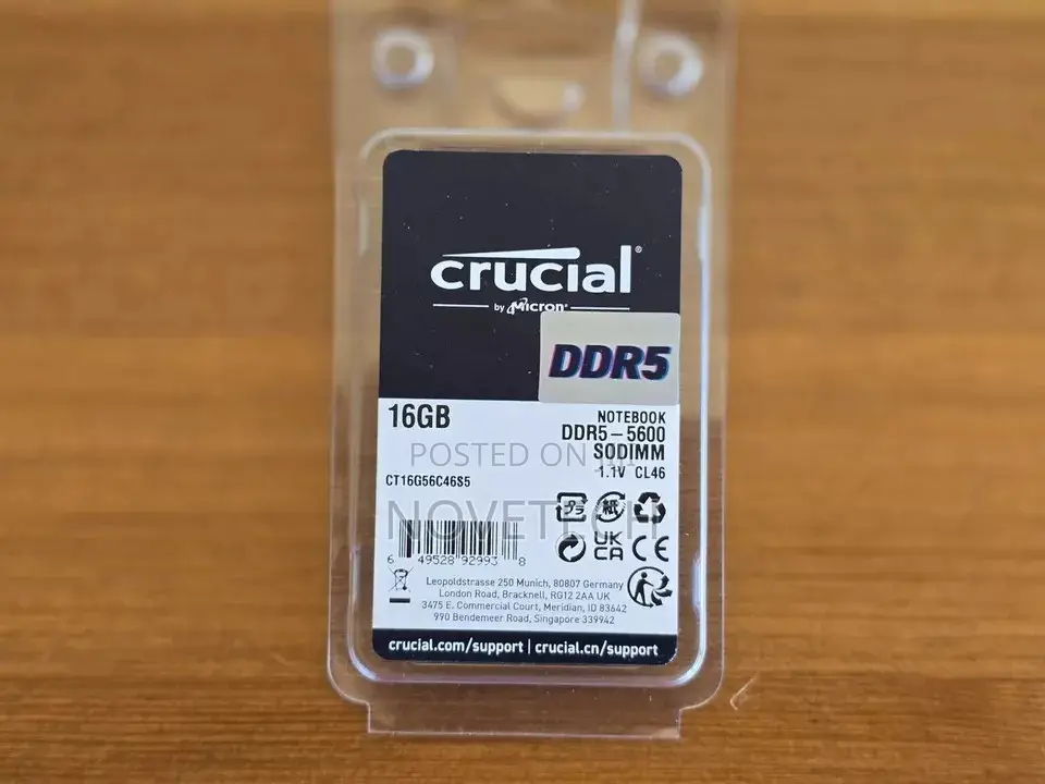 Crucial 16gb Pc5-5600 Laptop Memory RAM Ddr5