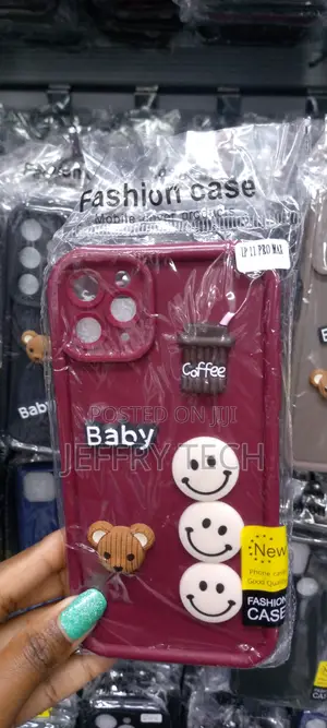 Cute 3D Bear Coffee Case for iPhone 11 Pro Max -Burgundy-