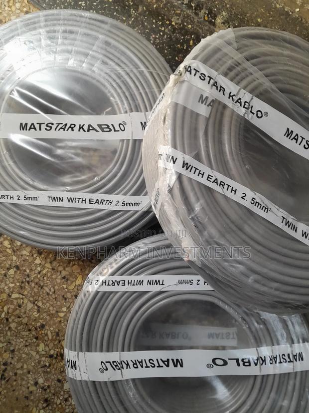 3-Core 2.5mm Twin With Earth Electrical Cable, 90 Meters;M1