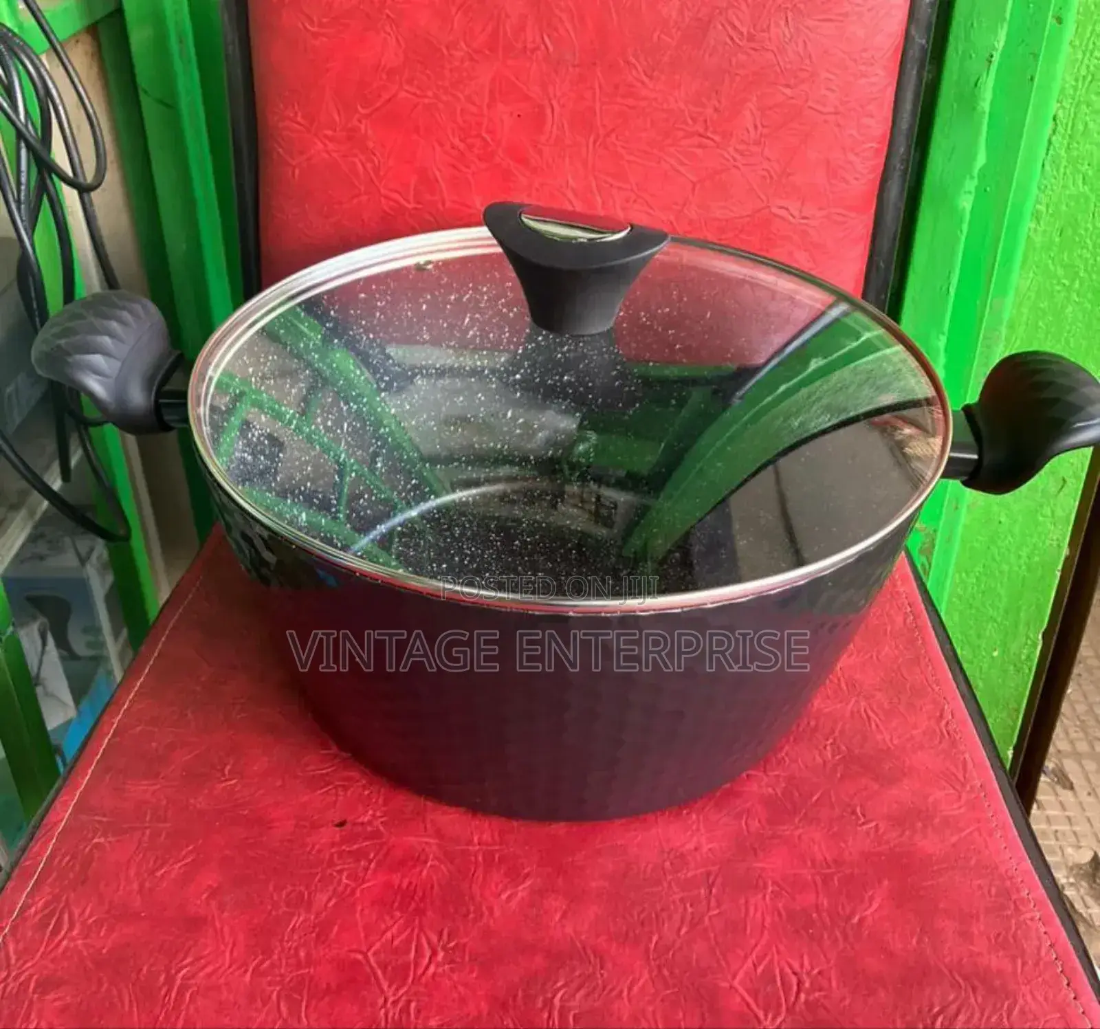 Edenberg Black Cooking Pot With Lid