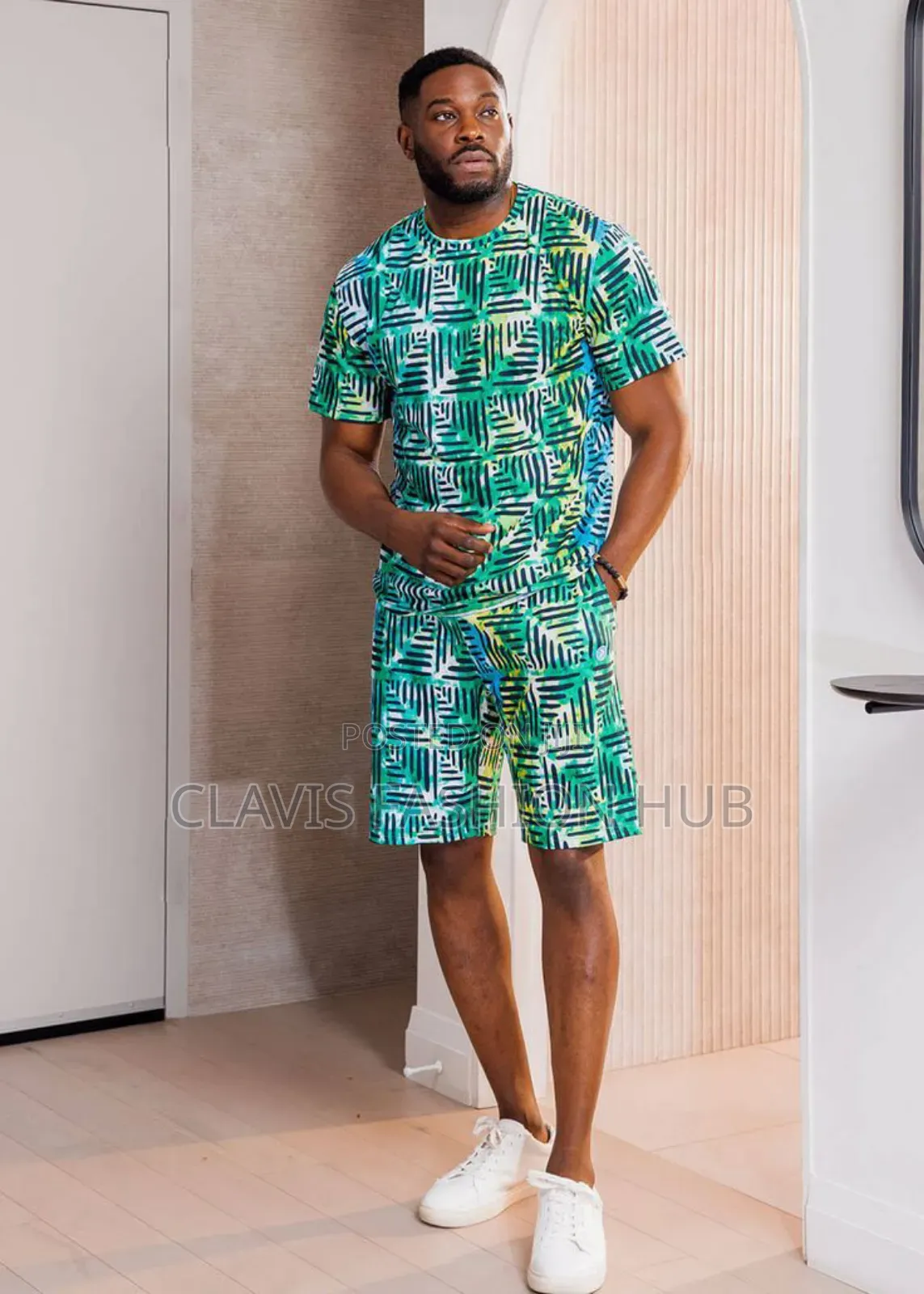 Kitenge Shirt and Short for Men