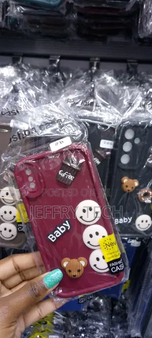3D Cartoon Coffee Cover for iPhone Xs -Burgundy
