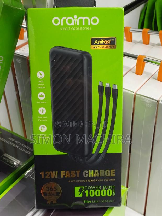 Oraimo Powerbank With Cable 10000mah - main view